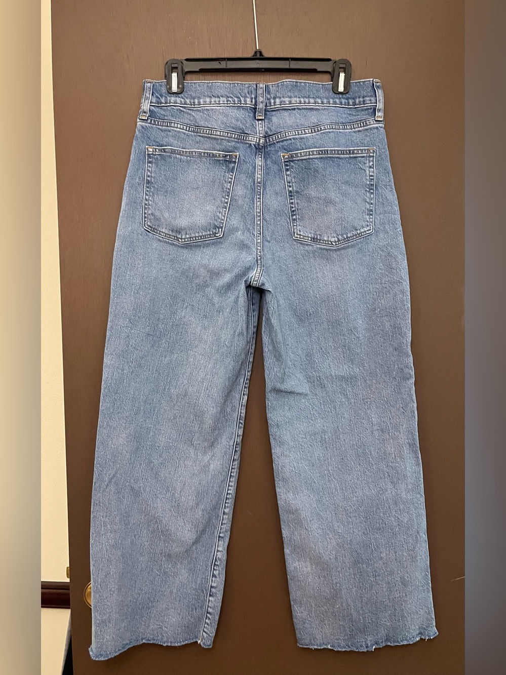 J Crew Women’s Wide Leg Crop Jeans Size 28 Raw Hem - Picture 4 of 4